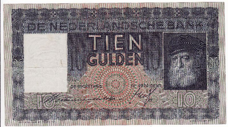 (afbeelding voor) 10 Gulden 1933 ZF+ Grijsaard 40-1b